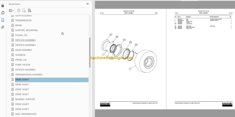 Sandvik TH663 Parts Manual Serial No. T763D156
