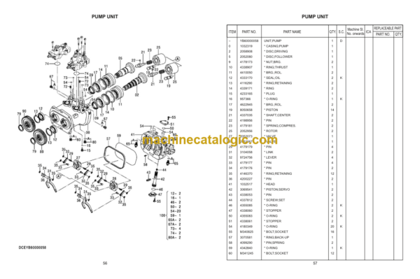 Hitachi ZX220-ISUZU Parts Catalog