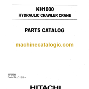 Hitachi KH1000 Hydraulic Crawler Crane Parts Catalog