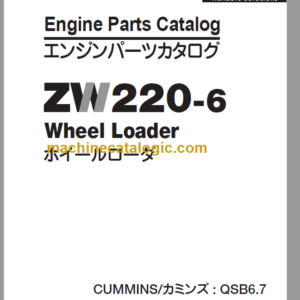 Hitachi ZW220-6 Wheel Loader Engine Parts Catalog (PNEK50-EG1-2)