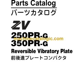 Hitachi ZV250PR-G ZV350PR-G Reversible Vibratory Plate Parts Catalog