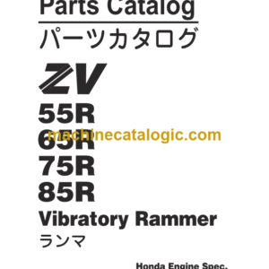 Hitachi ZV55R 65R 75R 85R Vibratory Rammer Parts Catalog