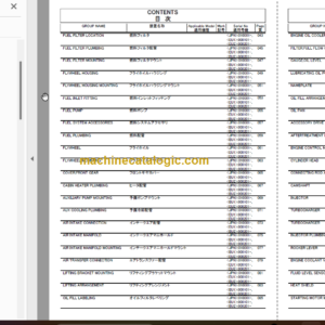 Hitachi ZW220-6 Wheel Loader Engine Parts Catalog (PNEK50-EG1-2)