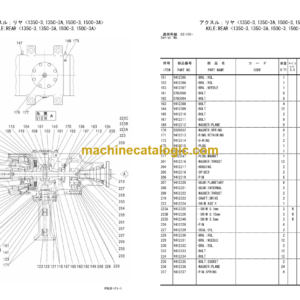 Hitachi CC135-3 135C-3 135-3A 135C-3A 150-3 150C-3 150-3A 150C-3A Equipment Components Parts Catalog