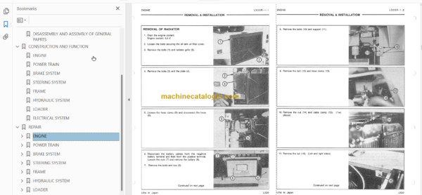 Hitachi LX20 Wheel Loader Service manual