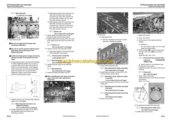 Komatsu PC210i-10i PC210LCi-10i (Serial 451080 and up K65001 and up) Shop Manual