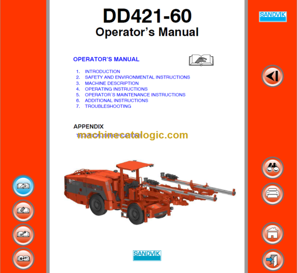 Sandvik DD421-60 Operator’s Manual Serial No. 112D20859-1