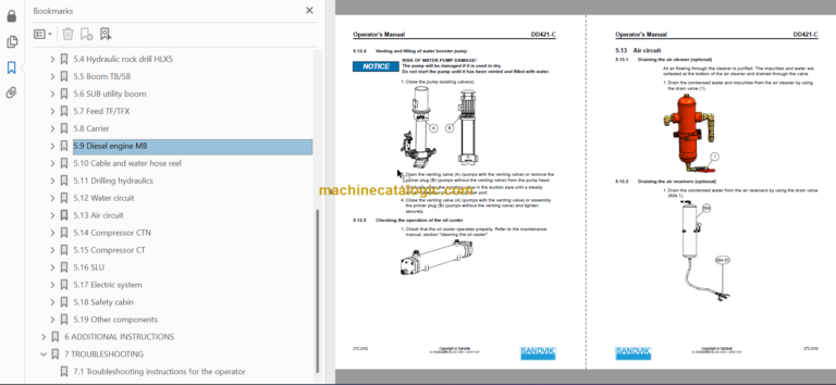 Sandvik DD421-60C Drill Rig Operator's Manual Serial No. 116D43797-1