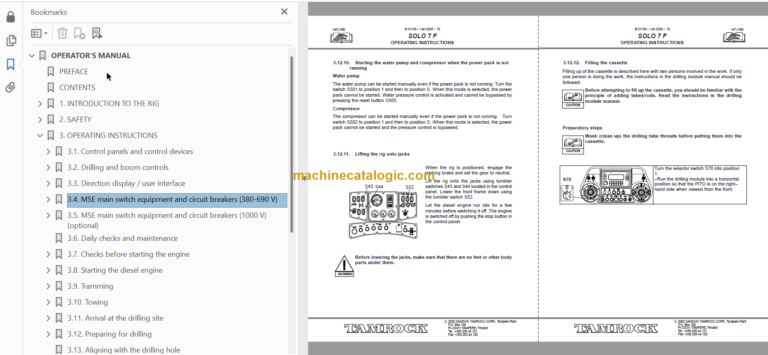 SOLO 7-15 F Operator's Manual Serial No. 105A8493-1