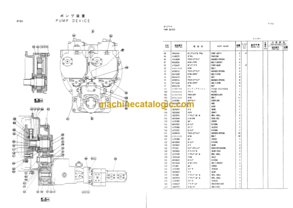Hitachi KH1000 Hydraulic Crawler Crane Parts Catalog