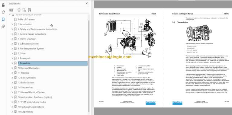 Sandvik TH663 Service Manual Serial No. T763D156