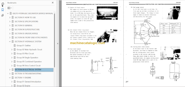 Hitachi EX270 Service Manual