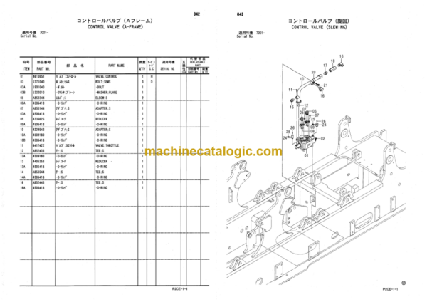 Hitachi Sumitomo SCX1500-2 Crawler Crane Parts Catalog