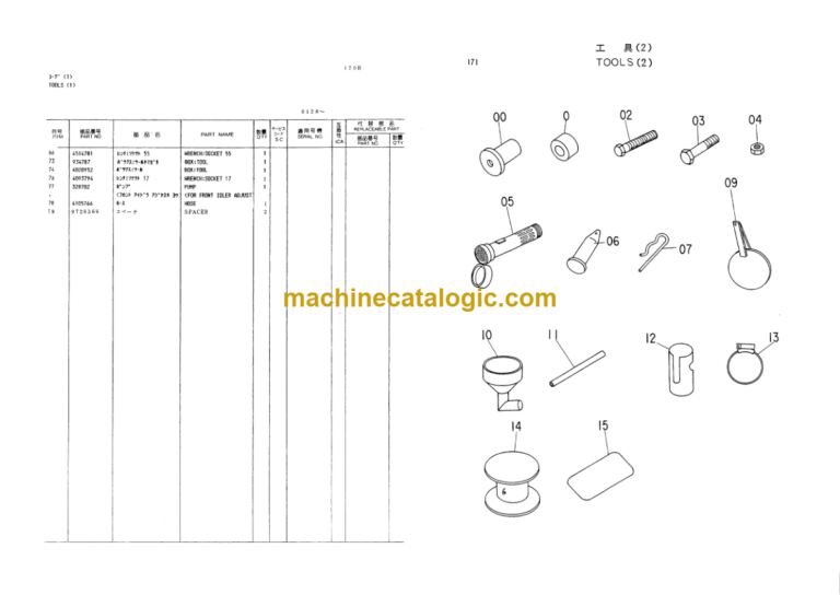 Hitachi KH1000 Hydraulic Crawler Crane Parts Catalog