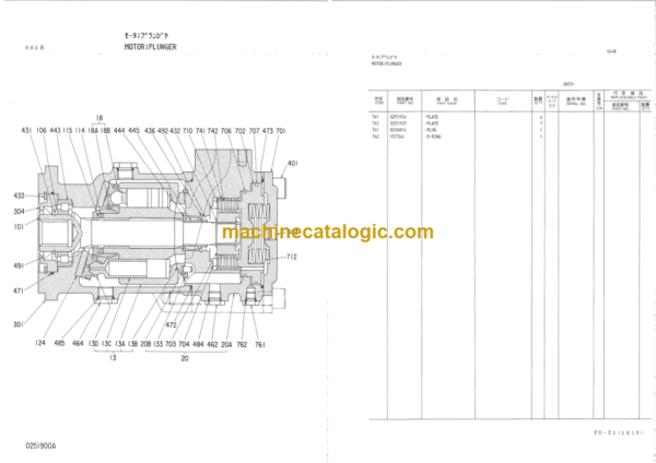 Hitachi KH150-3 Equipment Components Parts Catalog Serial No.0803-