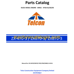 Hitachi ZX470-3 ZX670-3 ZX870-3 Parts Catalog