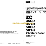 Hitachi ZC35C-5 35T-5 50C-5 50T-5 Vibratory Roller Equipment Components Parts Catalog (PTCJA0-E1-1)