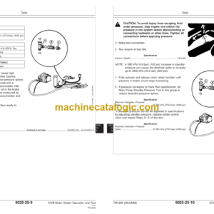 John Deere 570B Motor Grader Operation and Test Technical Manual