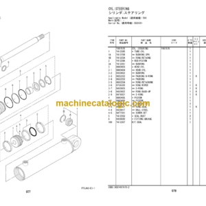 Hitachi ZC35C-5 35T-5 50C-5 50T-5 Vibratory Roller Equipment Components Parts Catalog (PTCJA0-E1-1)