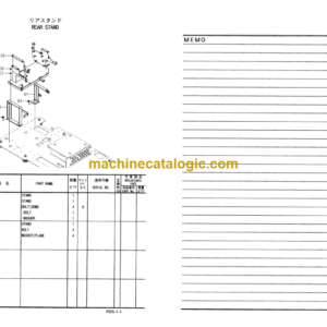 Hitachi Sumitomo SCX2800-2 Crawler Crane Parts Catalog