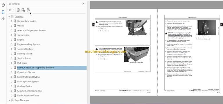 John Deere 670G 670GP 672G and 672GP Motor Grader Repair Technical Manual