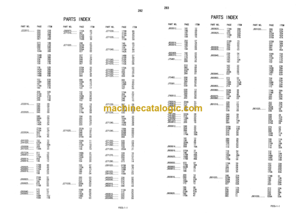 Hitachi Sumitomo SCX2800-2 Crawler Crane Parts Catalog