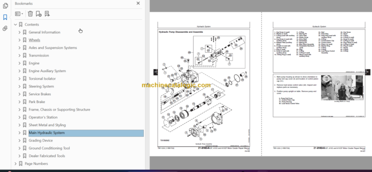 John Deere 670G 670GP 672G and 672GP Motor Grader Repair Technical Manual