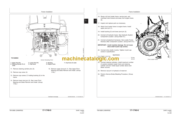 John Deere 544K Loader Repair Technical Manual