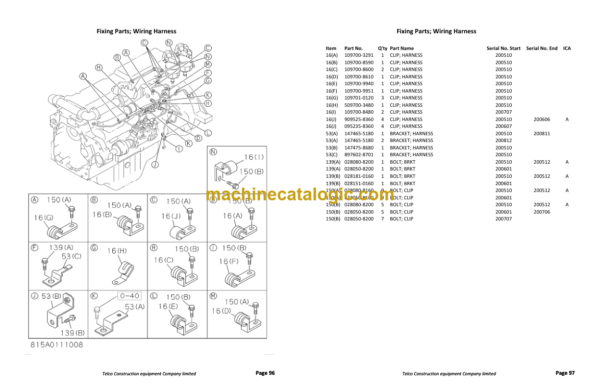 Hitachi ZX470-3 ZX670-3 ZX870-3 Parts Catalog