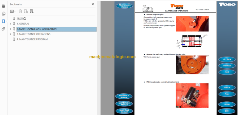 Sandvik TORO 0011 Maintenance Manual Serial No. T5011054