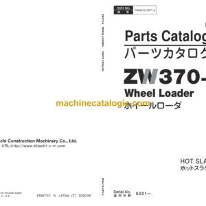 Hitachi ZW370-6 Wheel Loader (PNHJ70-OP1-2) Parts Catalog