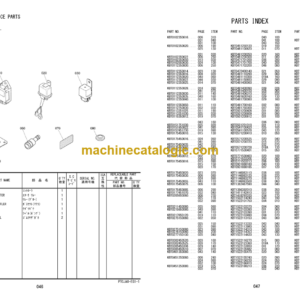 Hitachi ZC35C-5 35T-5 ZC50C-5 50T-5 Vibratory Roller Engine Parts Catalog