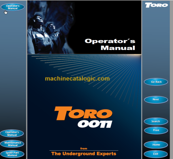 Sandvik TORO 0011 Operator's Manual Serial No. T5011054