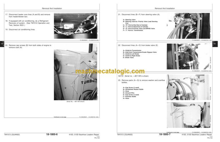John Deere 410D 510D Backhoe Loaders Repair Technical Manual