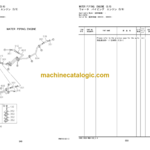 Hitachi ZW550-5B Wheel Loader Engine Parts Catalog