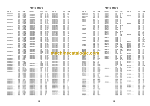 Hitachi ZW180-5A Wheel Loader Equipment Components Parts Catalog