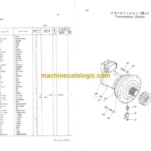 Hitachi KH125-3 Hydraulic Crawler Crane Parts Catalog Serial No.0601-0727