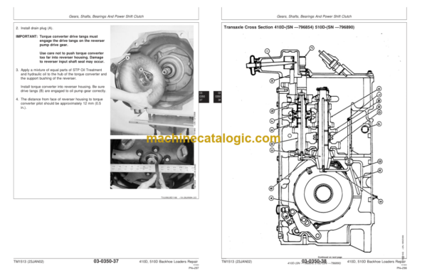 John Deere 410D 510D Backhoe Loaders Repair Technical Manual