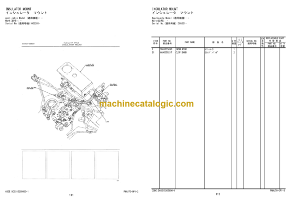 Hitachi ZW370-6 Wheel Loader (PNHJ70-OP1-2) Parts Catalog