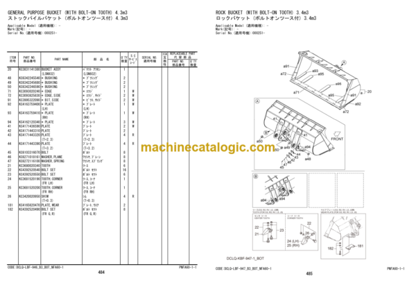 Hitachi ZW310-5B Wheel Loader (PNFA60-1-1) Parts Catalog