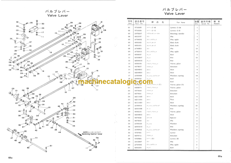 Hitachi KH75 Parts Catalog Serial No.0101