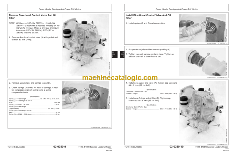 John Deere 410D 510D Backhoe Loaders Repair Technical Manual