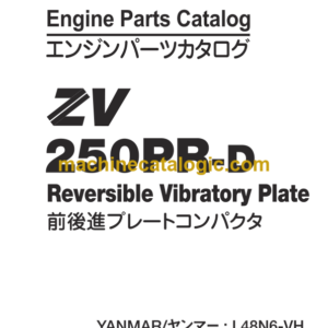 Hitachi ZV250PR-D Reversible Vibratory Plate Engine Parts Catalog