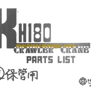 Hitachi KH180 Crawler Crane Parts List