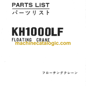 Hitachi KH1000LF Floating Crane Parts Catalog Serial No.0120