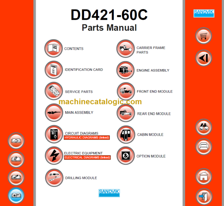 Sandvik DD421-60C Drill Rig Parts Manual Serial No. 116D43797-1