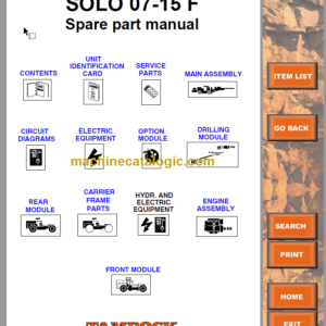 SOLO 7-15 F Parts Manual Serial No. 105A8493-1