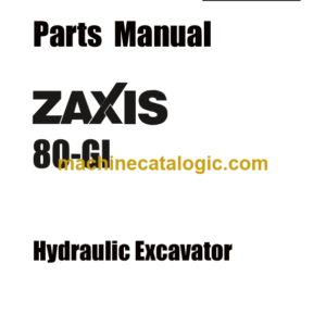 Hitachi ZAXIS 80-GI Hydraulic Excavator Parts Catalog