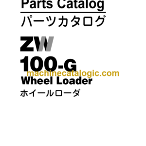 Hitachi ZW100-G Wheel Loader Parts Catalog