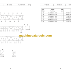 Hitachi Sumitomo SCX700-3 Bracing List